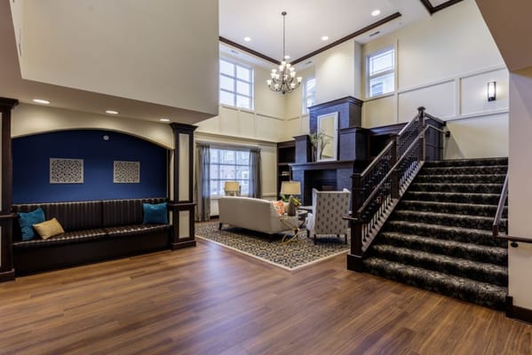Bright and inviting common area in the facility