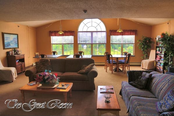 Bright and inviting common area with cozy seating.