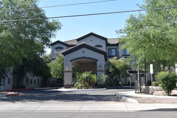 Exterior view of Ridge at the Stratford facility entrance