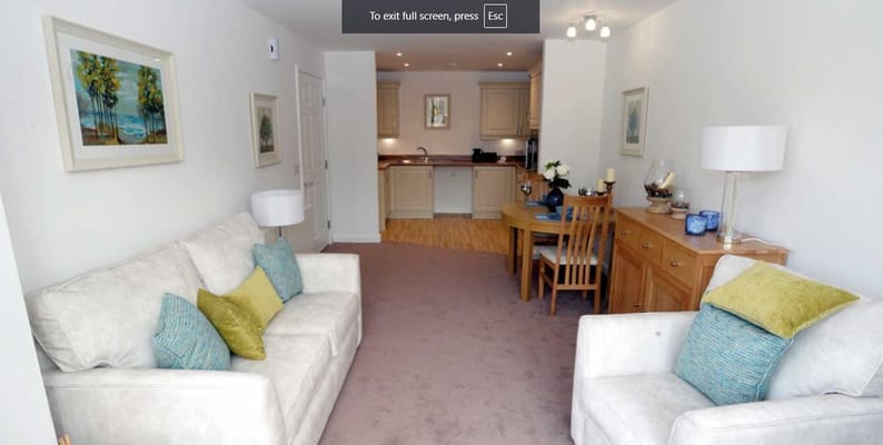 Interior view of a living area with furniture and decor