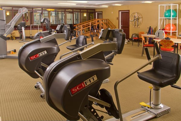 Well-equipped fitness area with exercise machines