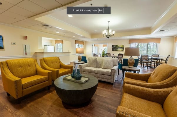 Cozy common area with seating and decor