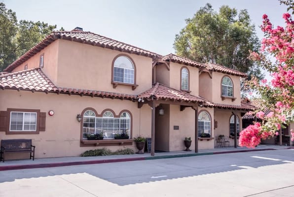 Exterior view of Hacienda Senior Living building