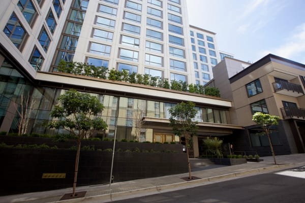 Exterior view of a modern senior living facility