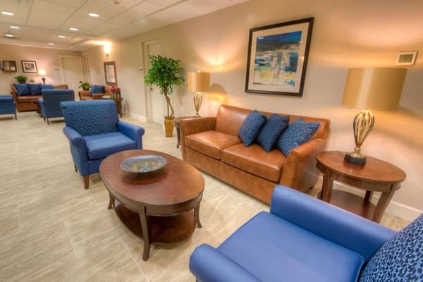 Comfortable lounge area in the facility's interior