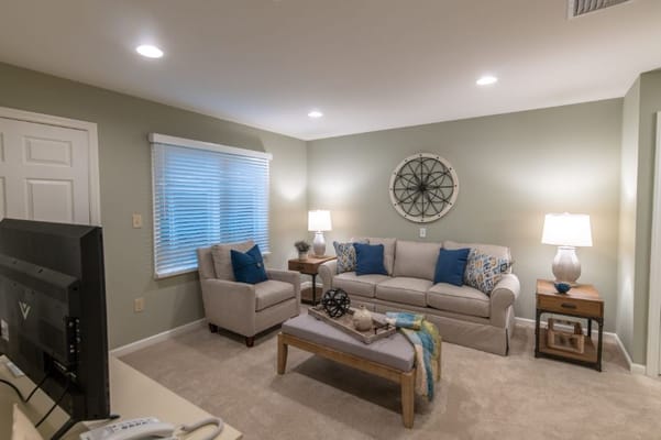 Cozy interior living space with seating and decor