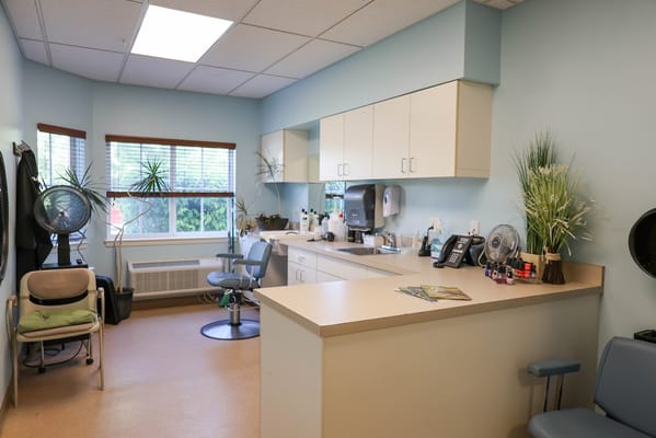 Interior view of a clean therapy room