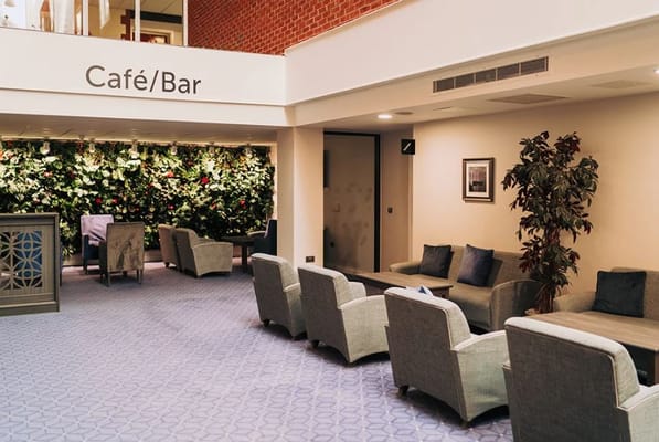 Interior view of a café/bar area in the facility