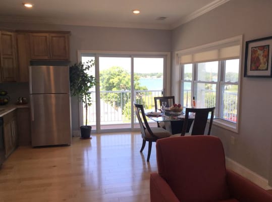 Bright interior of a resident unit with a view