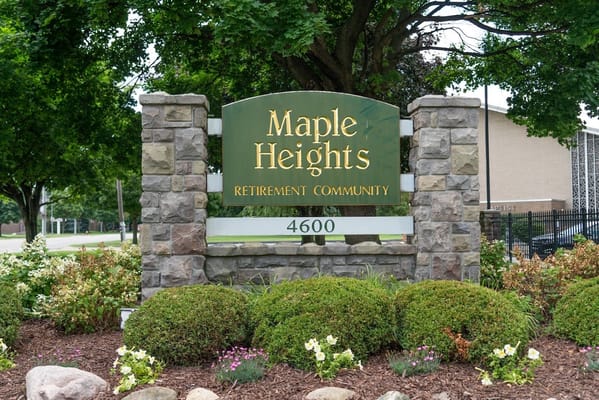Sign of Maple Heights Retirement Community