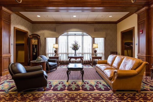 Cozy common area with comfortable seating and natural light