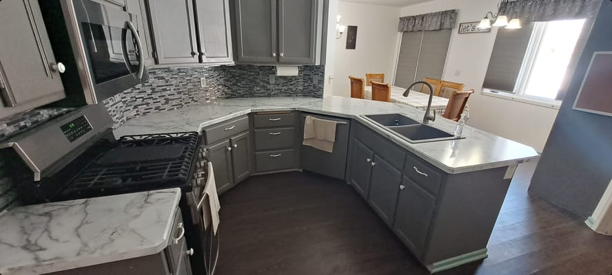 Modern kitchen in a senior living facility