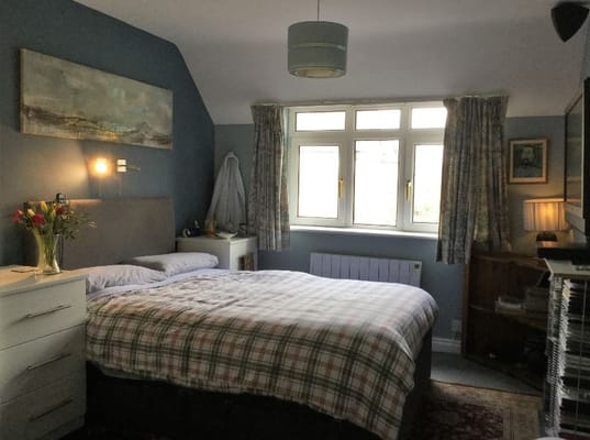 Cozy interior of a private resident room