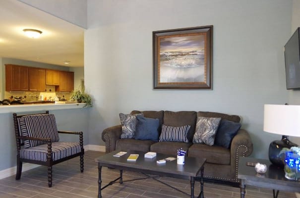 Cozy common area with seating and decor