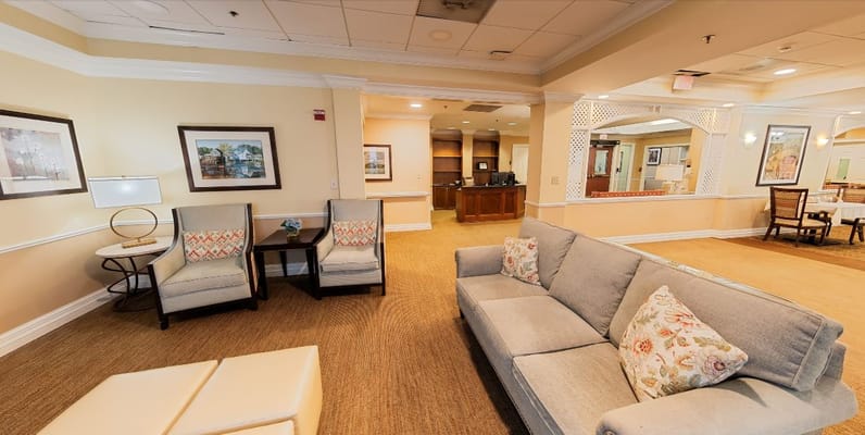 Cozy common area with seating arrangements