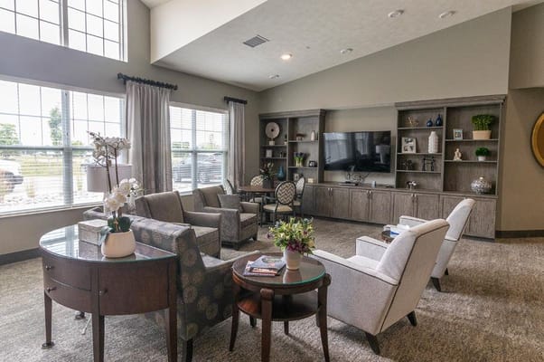 Welcoming living room with comfortable seating and natural light