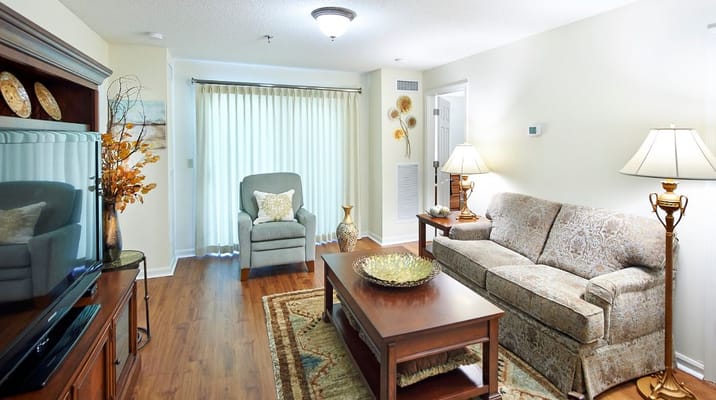 Inviting living room with comfortable furniture and natural light