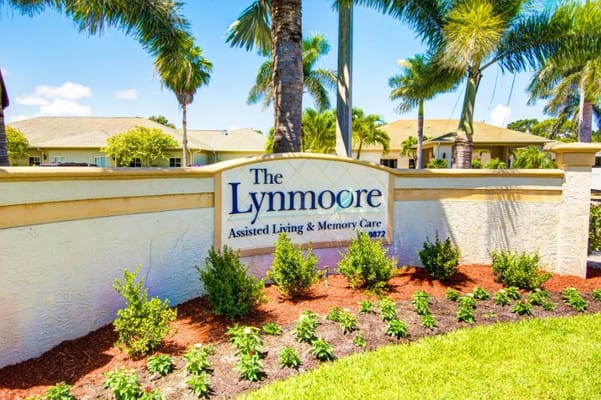 Exterior view of The Lynmoore facility entrance sign