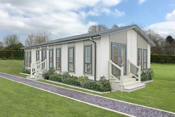 Modern residential unit with steps and garden at The Orchards