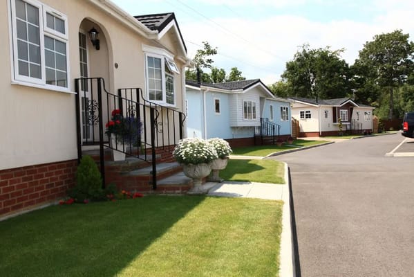 Row of residential homes at The Orchards Residential Park