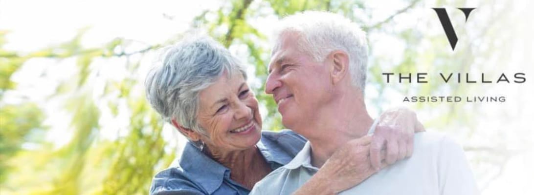 Logo of The Villas at Baer Creek with smiling seniors