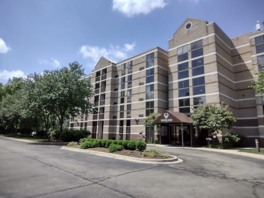 Front view of The Westland House senior living facility