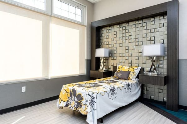 Cozy bedroom in a senior living facility