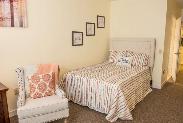 Cozy bedroom in a senior living facility