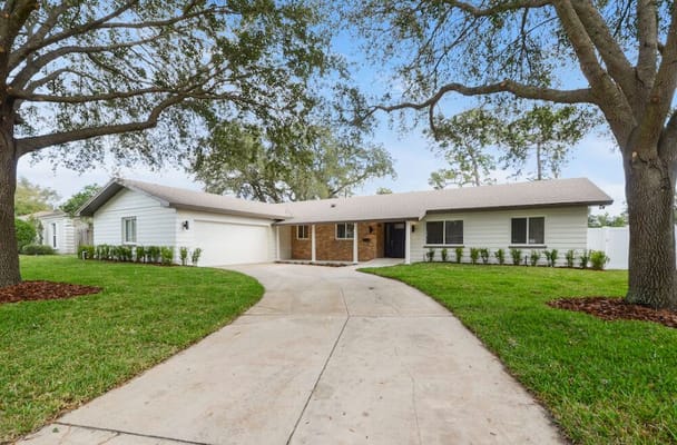Exterior view of a single-story assisted living facility.