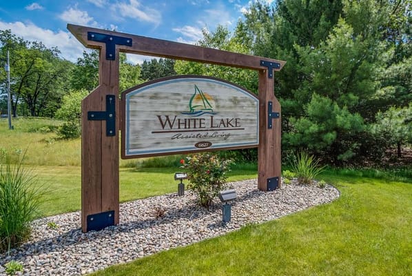 Sign for White Lake Assisted Living facility