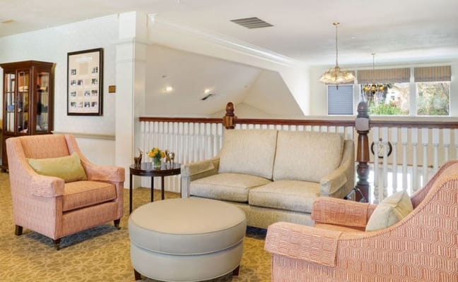 Bright common area with comfortable seating