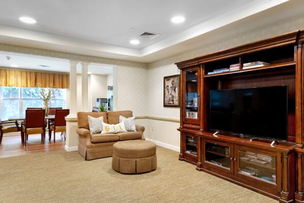 Cozy common area with seating and dining space