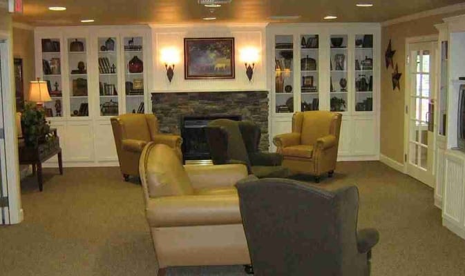 Comfortable seating area in a common room
