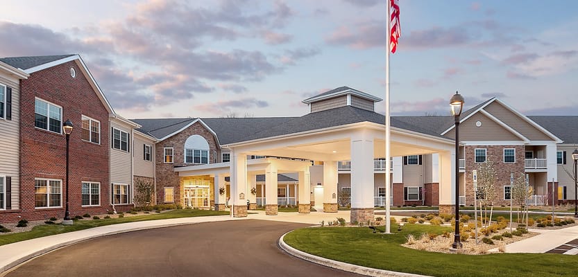 Front entrance of Danbury North Ridgeville nursing facility