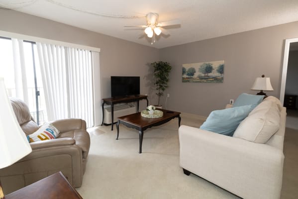 Cozy common area with seating and decor