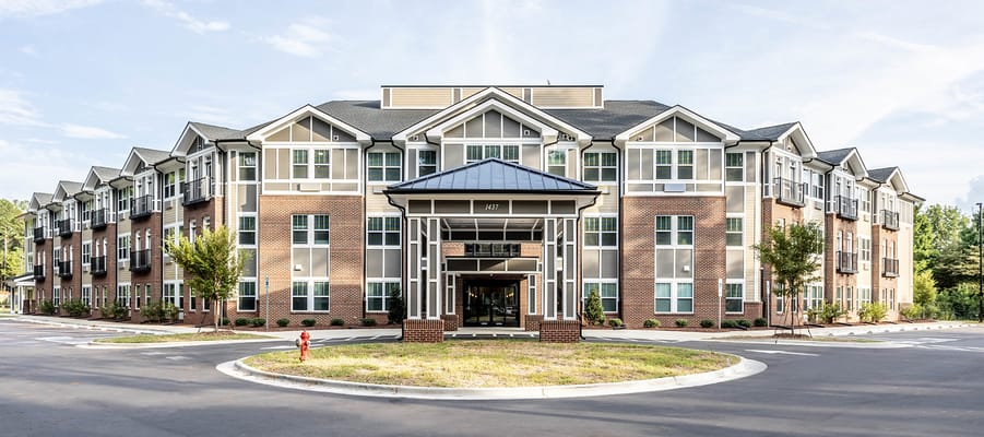 Exterior view of a senior living facility