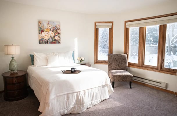 Cozy private resident room with bright windows