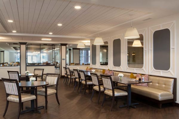 Dining area with tables and seating