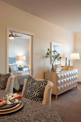 Cozy interior view of a resident room