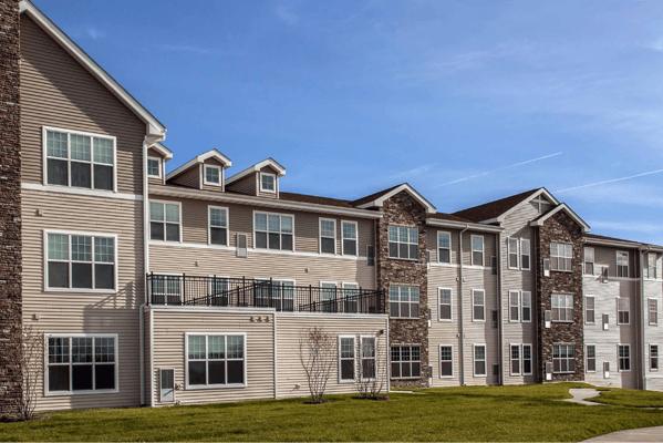 Exterior view of a senior living facility