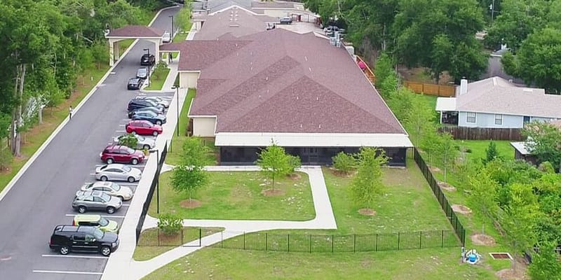Aerial view of Her Heart Gardens Assisted Living facility