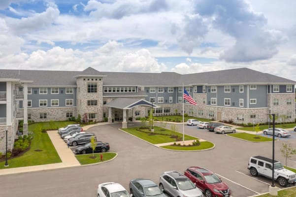 Exterior view of Clarendale of St. Peters with parking area