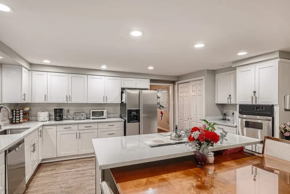 Bright and spacious kitchen area with modern appliances