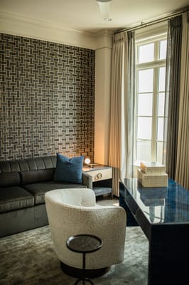 Cozy interior lounge area with modern furniture