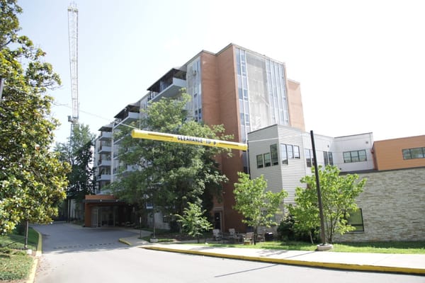 Exterior view of Abe's Garden Community building