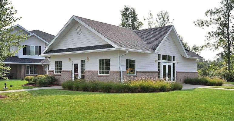 Exterior view of a senior living facility building