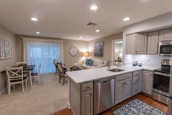 Cozy living area in a resident's apartment