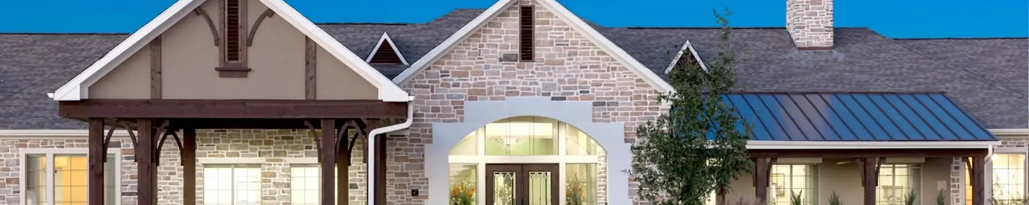 Exterior view of a senior living facility
