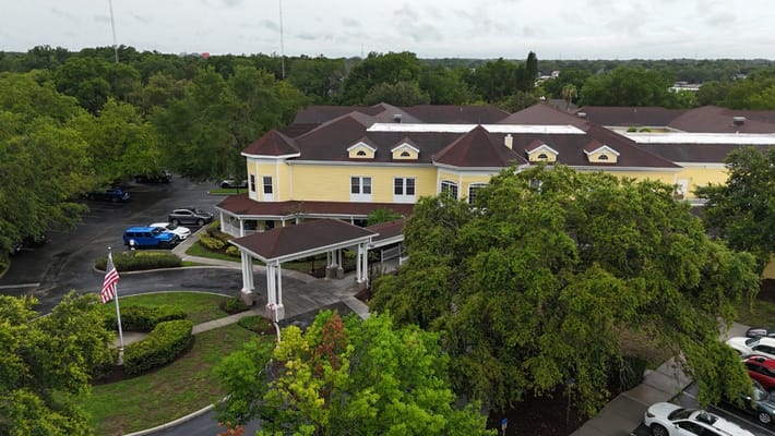Aerial view of Madison at Ocoee facility surrounded by trees