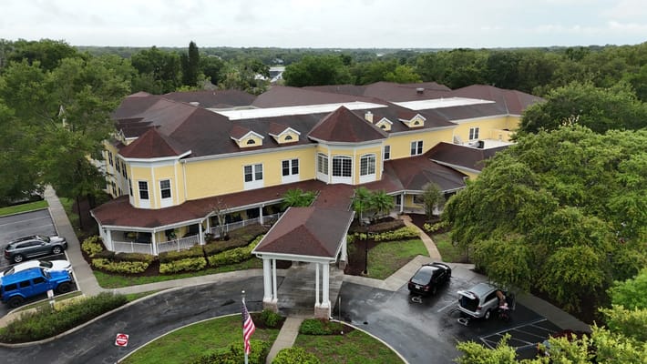 Aerial view of the exterior of Madison at Ocoee